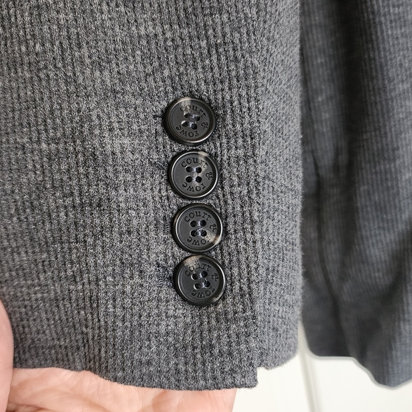 Court & Rowe Waffle Knit Cotton Blend Blazer | Grey | Size XL | NWT - Picture 3 of 10
